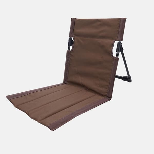 Vikbar strandstol med förvaringsväska, vikbar solstol - Vadderad lättvikts campingstol, bärbara campingstolar - Vikbar strandmatta Brun brown