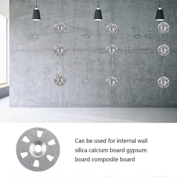 100-pakning 35 mm diameter galvaniserte jern Thermoboard isolasjonsplater, festeskiver for varmeisolering og gipsplater