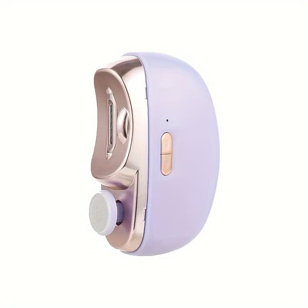 Smart Electric Nail Clipper with Anti-pinch Function, Nail Filing, Lighting, and Grinding Functions. Suitable for all ages. Portable Purple