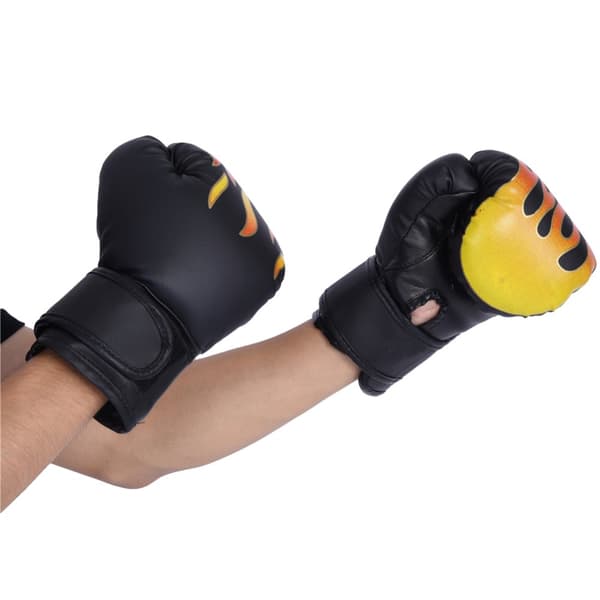 Sorte boksehandsker til børn til Muay Thai, sparring, slag, kickboksning og grappling
