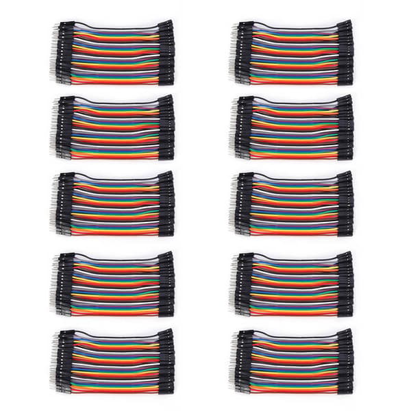 10 stk 2,54 mm hann til hunn jumperkabel plastkoblingskabel for datamaskinelektronikk