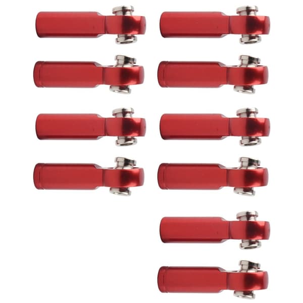 10 stk M4 gjenget endeledd i legering for 1/10 modell RC-bil