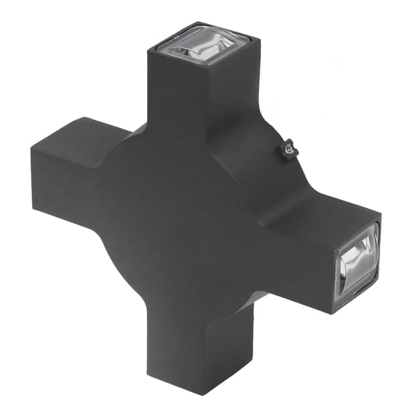 4W LED Wall Lamp 4 Lamp Beads Black Square Aluminum Shell Corridor Purple Light AC85 265V