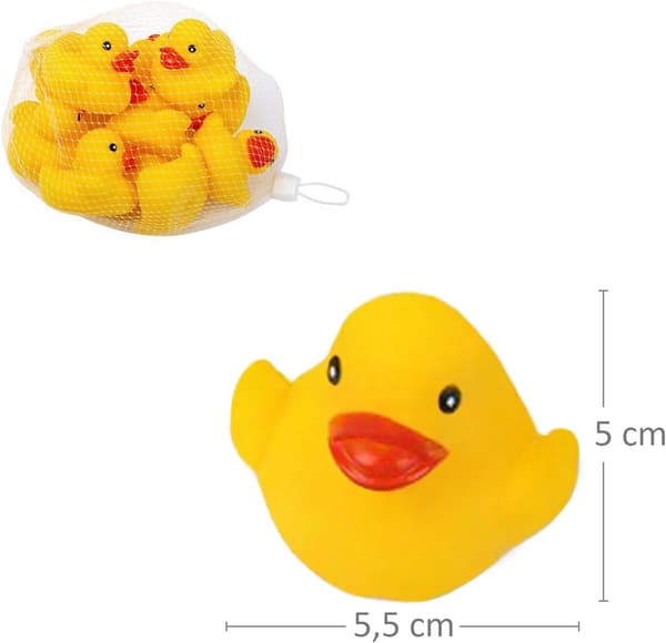 10 stk. Gummieænder Gule ca. 5 cm Badeænder Badelegetøj Gummieænder
