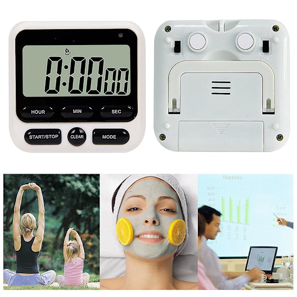 Elektronisk Köktimer LCD-Display Stor Skärm Elektronisk Timer Positiv