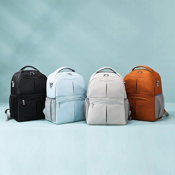 Baby Stelleveske med Sidelommer Vanntett Tørr og Våt Separasjon Tote Grå Gray 30cmcx18cmx39cm