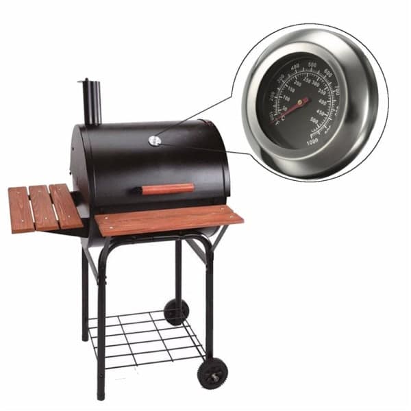 Analogt termometer til grill - rustfrit stål