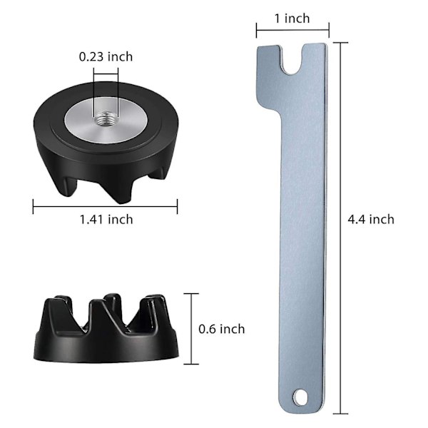 6-pack 9704230 Blenderkoppling Blenderkoppling Ersättningsdelar Med 1 Nyckel Kompatibel Med Kitc