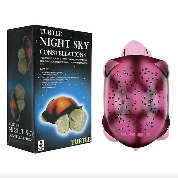 Baby Turtle Soverom Led Turtle Nattlys Stjernehimmel projeksjonslampe med musikk