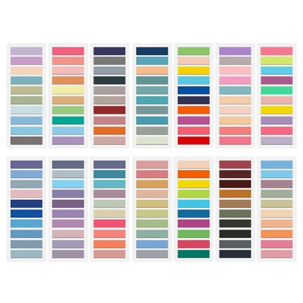 2800/3600 stk fargeindeks klistremerker vanntette PET-indeksetiketter klistrelapper flagg sidemarkører utskrivbare filindeksfaner 140 2800 stk 0.15 2800pcs