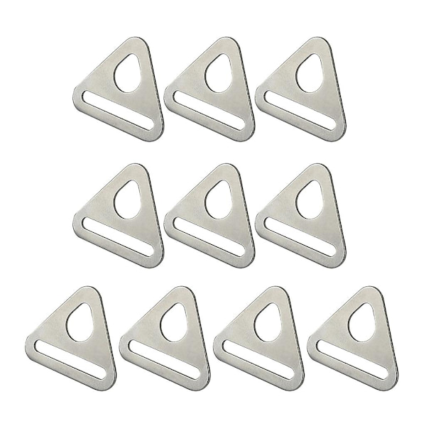 10 st Justerbara Trianglar med Stångsvängbar Clip D-Ring Spänne Gjutna 32mm