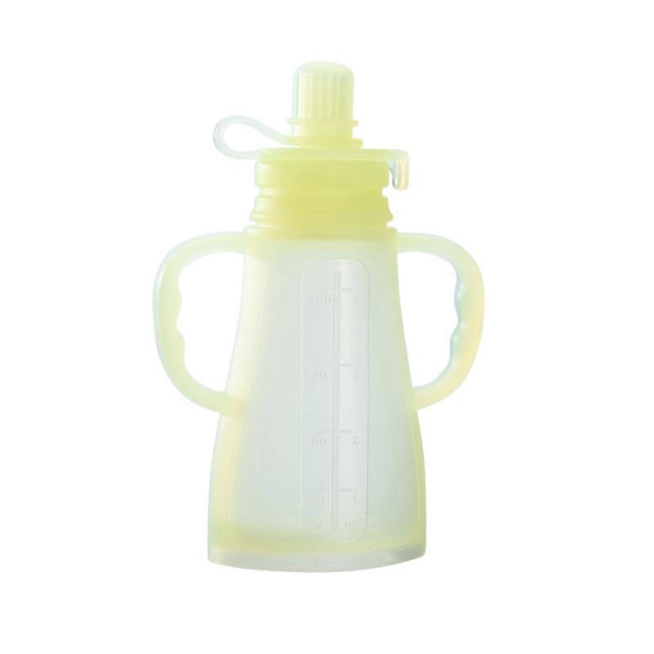 Multifunktionel Silikone Mad Organiserings Etui Spædbarn Småbørn Komplementær Mad Påfyldningsenhed Baby Puré Dispenser Pose Grøn Green