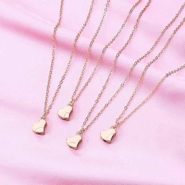 4 kpl/setti Magneettikivi BFF Ystävyyden Sydänriipus Ketju Choker Kaulakoru Gold-color