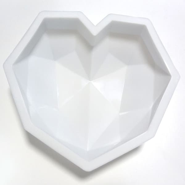 Silikon diamant hjerteformet bakeform for kaker