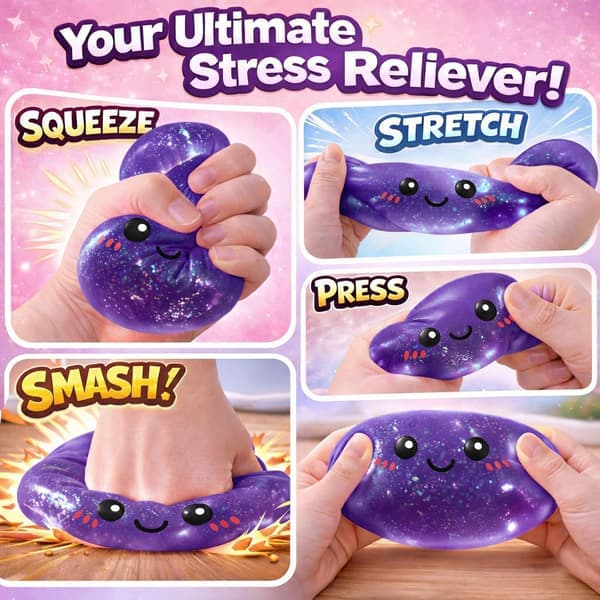 Dumpling Squishies Mystery Box, Myk Dumpling Stressavlastende Sensorisk Leke for Voksne Purple