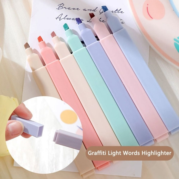Pastel-väriset korostuskynät, 2 kpl 2