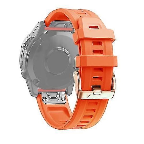 Garmin Fenix 5s 20 mm:n ruusukullan soljen silikoniranneke Orange