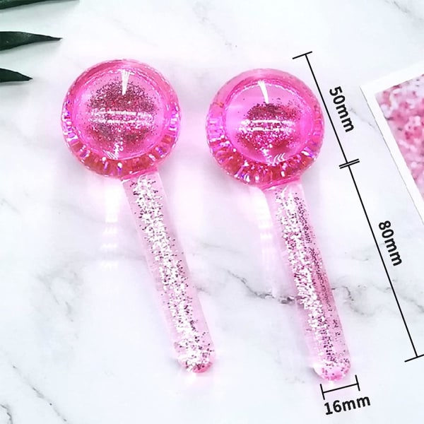 Isglober för ansiktsbehandling, 2 isrullar för ansikte, kall och varm ansiktsrullmassage för ögon och nacke (rosa)