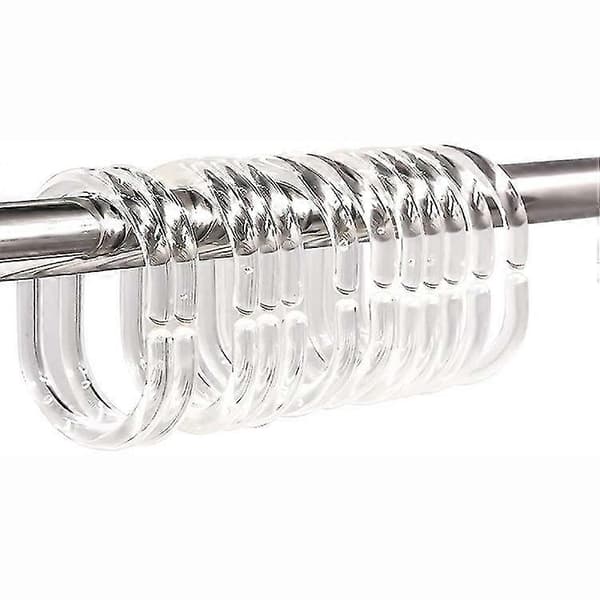 Plast Duschdraperiringar Krokar, Duschdraperi Krokar Ringar, 36 St Duschkrokar För Duschdraperi, C-Forma Duschringar För Draperi