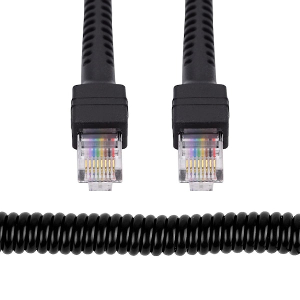 UT-019-1.0M RJ45 Hann til Cat6 Hann 8P8C UTP Strekkbar Spiral Kabel LAN Ethernet Nettverkskabel 100
