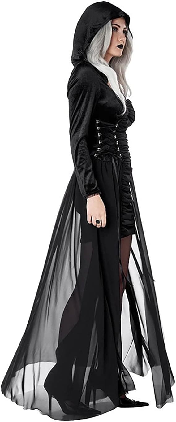 Style Victoria Hat Protocol Cosplay -asu, musta ja punainen goottilainen mekko