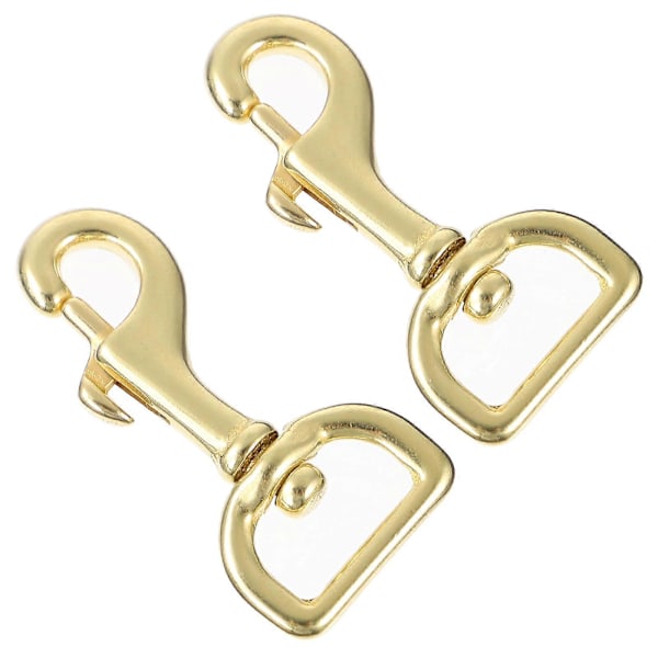 2 stk. Messing Drejelige Bolt Snap Hooks Drejelige Øje Enkelt Endet Scuba Diving Clips
