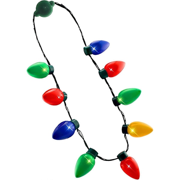 LED-lysende julekule-halskje, festgaver (familiepakke med 4)