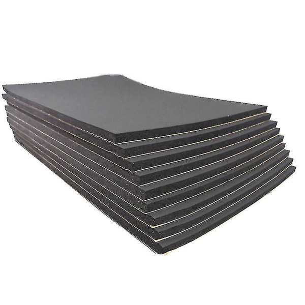 9 stk 6mm selvklebende bil lyddemping demper skumplate isolasjon 30x50cm