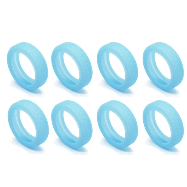 Matkalaukkujen pyöränsuojukset Silikoniset äänettömät suojukset useimpien 8 pyörivän pyörän matkalaukkuihin Glow blue 8pcs