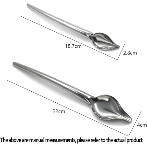 Rustfrie stål dekorasjonsskjeer - Fjær- og sjokoladeskjeer for kakedekorering og DIY-prosjekter