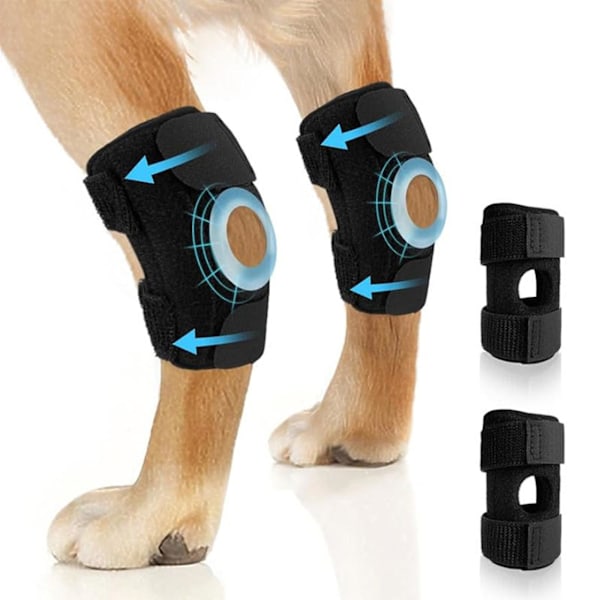 Dog Leg Brace for Rear Hock & Ankle for Torn ACL, Injury and Sprain Protection, Canine Hind Leg Joint Compression Wrap