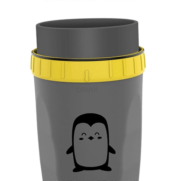 Bærbar Twist-kopp uten lokk med isolert kaffekopp i rustfritt stål Gray penguin
