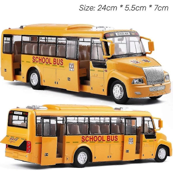 1/50 Setra Luksus Coach Bus Legetøjsbil Die-Cast Miniature Model Træk Tilbage Lyd & Lys Uddannelsesmæssig Samling Gave Til Drenge Børn USA School Bus