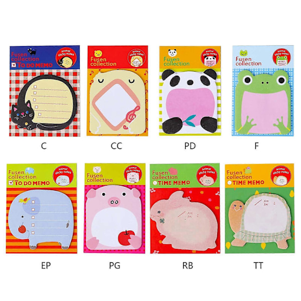 Luovat Tarrat Liimapaperit Eläimet Posted It Pads Piirretty Muistiinpanopaperit Esikoululaisille Panda