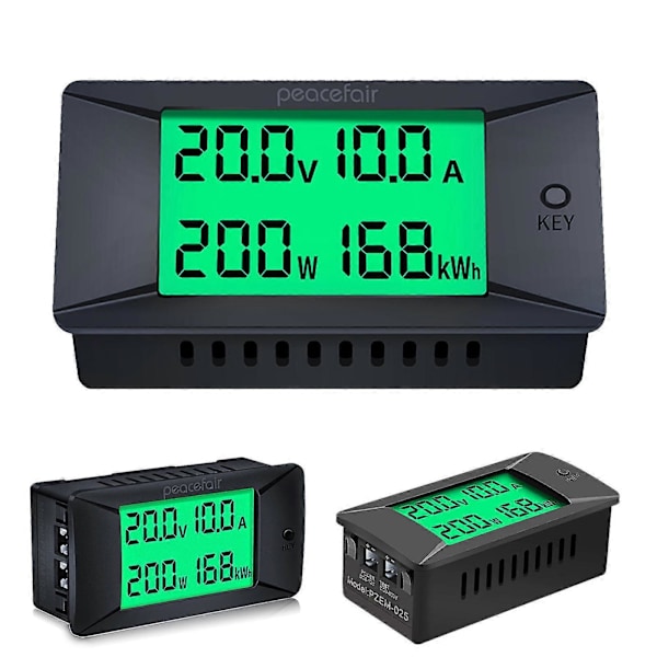 DC 0-300V 300A LCD Digital Voltmeter Amperemeter Spänning Amp Effekt Panel Meter Set 200A