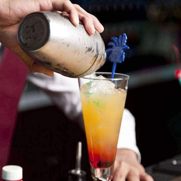 8-delt cocktail sæt, barsæt, shaker 550ml - Rustfrit stål Sølv
