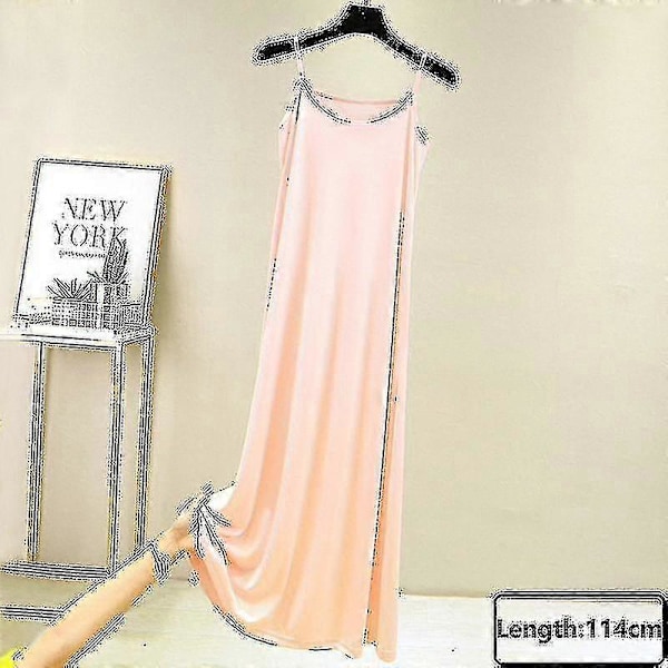 Sømløse Underkjoler til Kvinder Størrelse Ærmeløs Is Silke Underkjole Underskørt S _h Pink-114cm XL Weight(65-80kg)