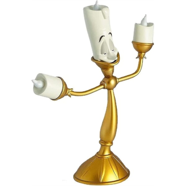 Kellokynttilä Beauty and the Beast -kynttilänjalka Lumiere Led-kynttilänjalka hääpöytään, joulujuhliin, kodin sisustukseen Aespa