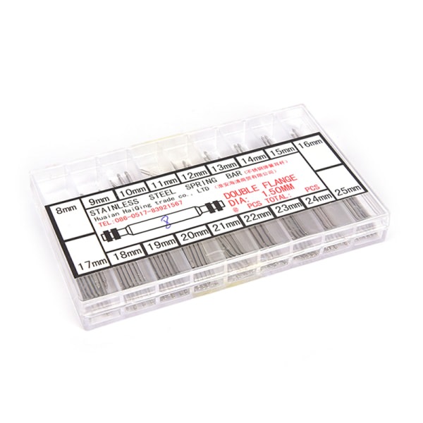 8-25 mm klockfjäderstänger Remlänk stift Reparation Klocklänk silver