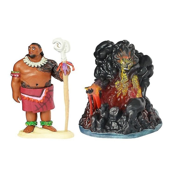 10 st/set Cartoon Moana Prinsess Legend Vaiana Maui Chief Tui Tala Heihei Pua Actionfigur Dekoration Leksaker