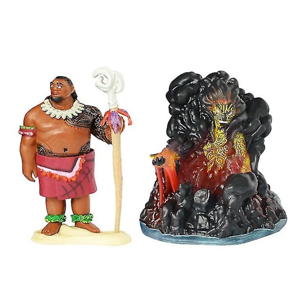 10 stk/sett Tegneserie Moana Prinsesse Legend Vaiana Maui Sjef Tui Tala Heihei Pua Actionfigur Dekor Leke
