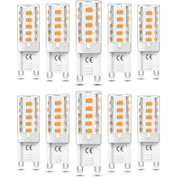 10 st G9 LED-lampa Dimbar 5W Varmvit 3000K G9 LED-lampor Halogen motsvarande 50W AC110/220V [Energiklass F]
