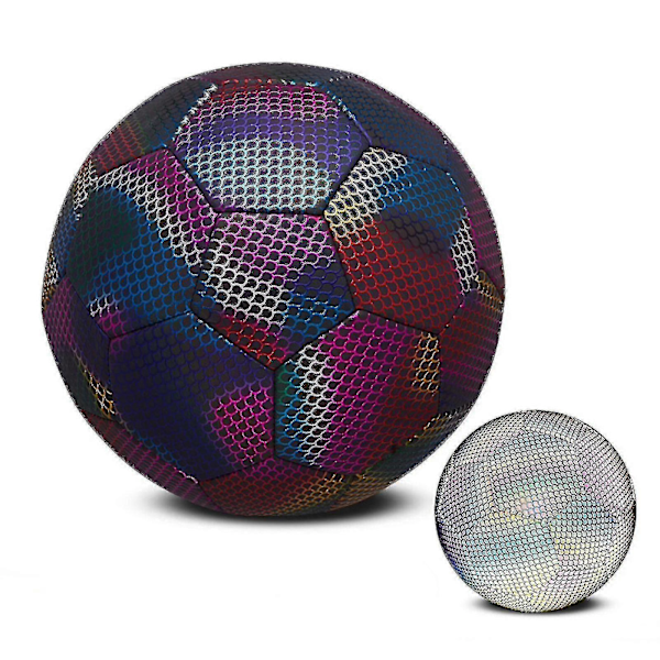 Hohtava jalkapallo koko 4 & 5, Luminoiva pallo yöpeleihin ja harjoitteluun Multicolor 5