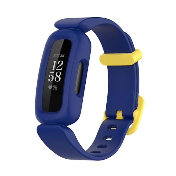 Silikon Urrem til Fitbit Ace 3 Dark Blue Yellow Buckle