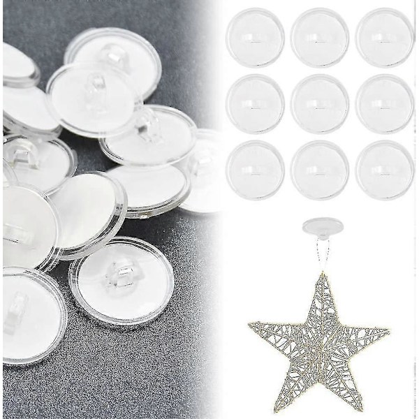 50 stk Takkrok Selvklebende Krok 20mm Plastkrok Uten Boring Krok Takfesting Selvklebende Veggkrok Takopphengskrok Shibaod