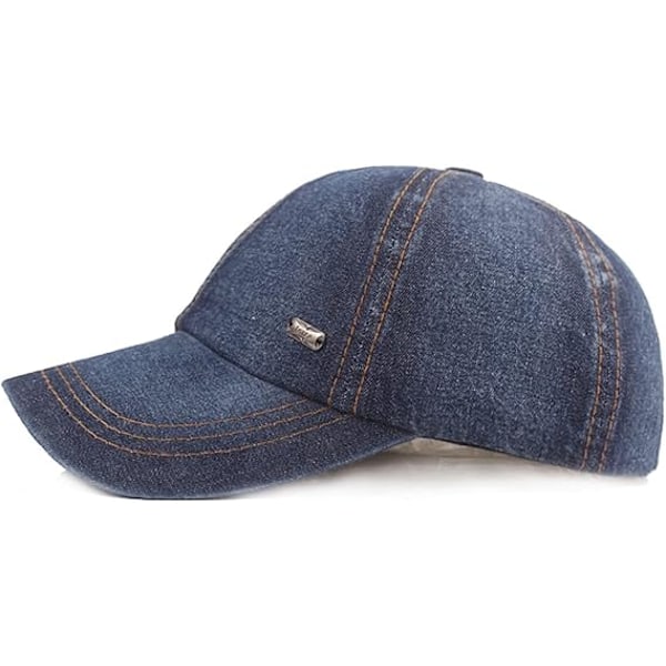 Vintage-baseball-lippis - Unisex-denim - Ulkoiluun sopiva aurinkolippis - Farkut - Baseball-lippis - Sininen - Yksi koko