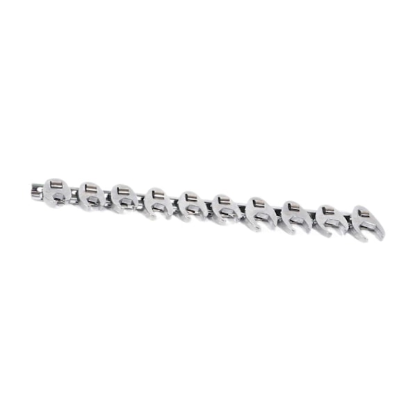 3/8\" Vetoava Crowfoot-avaimet Kannettava Ammattimainen Metrinen Käytännöllinen Työkalusarja 8 Kokoa Silver 10 Sizes