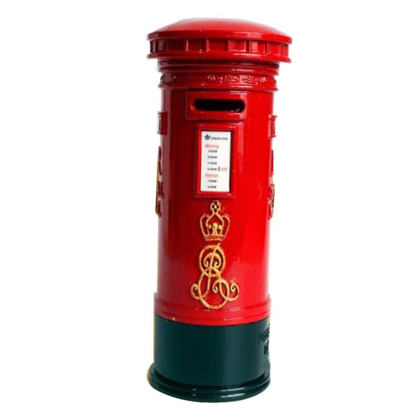 Metall Storbritannien London Street Röd brevlåda Spargris Postbox Penninglåda