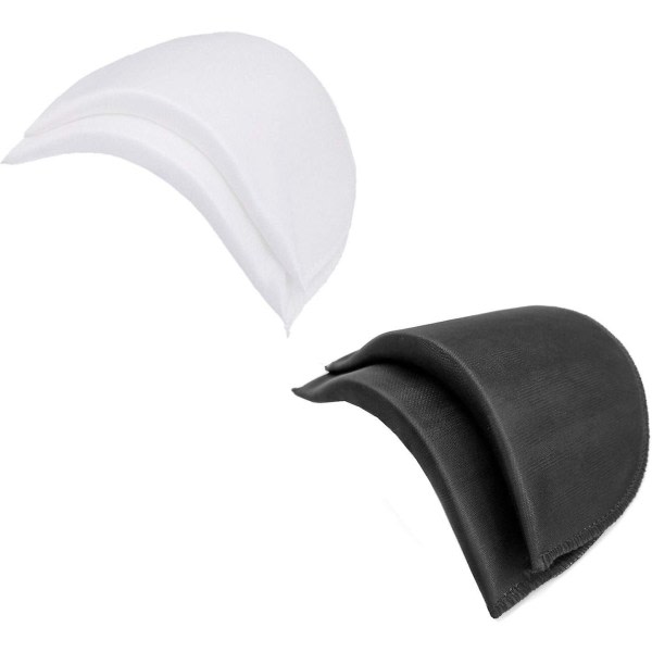 Soft foam padded shoulder pads - 4 pcs (2 white + 2 black)