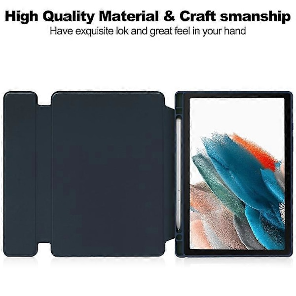Kompatibelt Skal med Bluetooth-tangentbord för Samsung Galaxy Tab A8 10.5 (2021) / (2022) Roterande Ställ Surfplatta Fodral DarkBlue